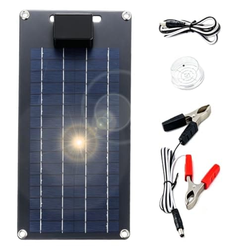 Tissting Solar Panel Kit 50W 12V Flexible Monocrystalline Solar Panel