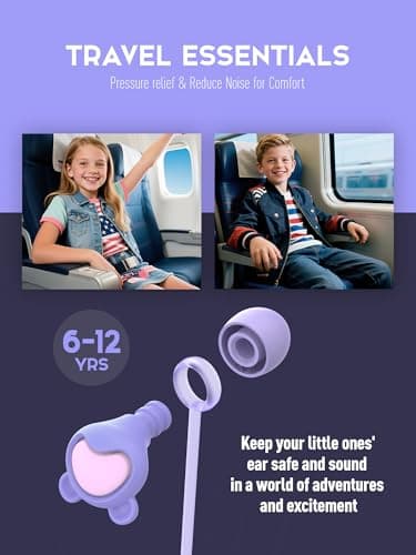 Naiicute Kids Ear Plugs 6-12yrs, Reusable Noise Reduction 26dB Ear Defender — view 3