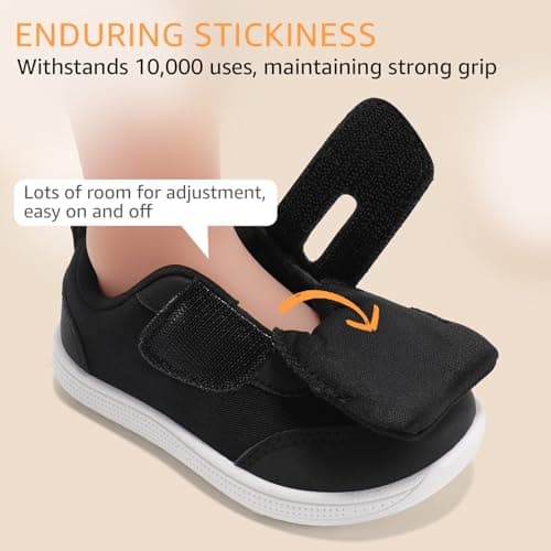 STQ KIDS Boys Trainers Kids Barefoot Shoes Black School Shoes Girls Toddler Wide Toe Box Tennis Baby First Walking Running Boy Girl Sneakers Lightweight Minimalist Black White Toddler Size 7 — view 5