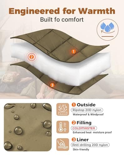 KingCamp Camping Blanket, Oversized Warm Multifunctional, 213×203cm — view 5