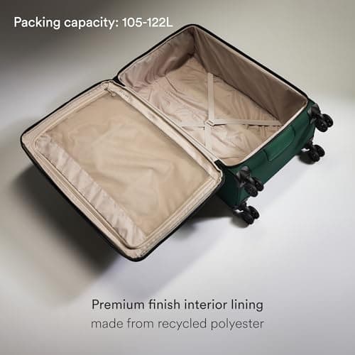 ANTLER - Soft Stripe 2.0 Large Suitcase - Durable, Lightweight & Expandable, 4 Spinner Wheels - Adjustable Handle, TSA Lock, 81cm - Antler Green — view 5