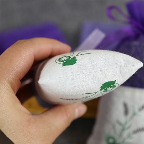 Lavender Sachet Bags 6pcs Cotton Ribbon Pouches for Travel — view 4