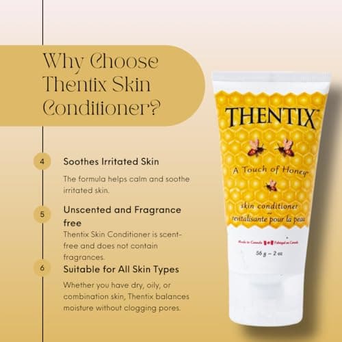Thentix Skin Conditioner 56g (2oz) Travel Size Tube | Moisturiser for Face, Hands & Body | Moisturising Cream for Dry, Sensitive Skin | TSA-Friendly for Women & Men — view 4