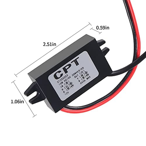 DC-DC 12V to 5V 3A Micro Dual USB Converter Voltage Step Down Regulator Waterproof Power Converters for Car Smartphone — view 6