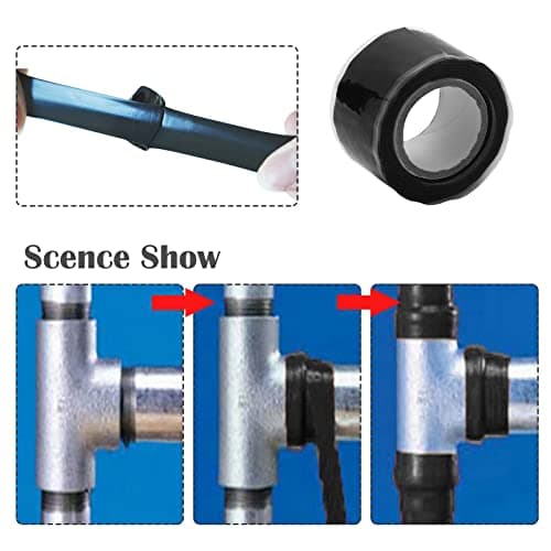 2Pcs Multi-purpose Repair Sealing Insulation Tape Silicone Waterproof Tape Rubber Tape Pipe Water Hose Leakage Sealing for Emergency Pipe Plumbing Repair Electrical Wire Wrap Water Hose Leak — view 4