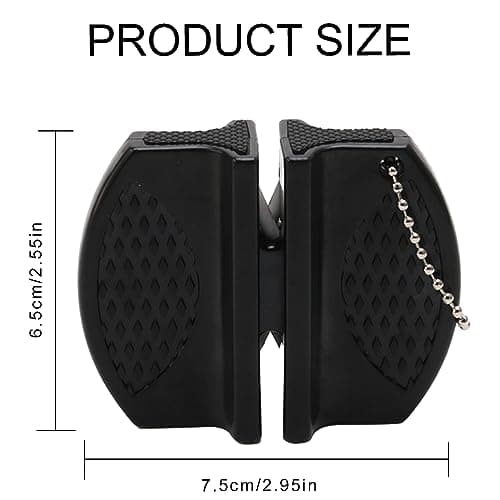 Luckious Compact Kitchen Knife Sharpener, Handy Dual-Sided Tool for Sharpening Knives at Home, Camping, Travel, or Outdoor BBQ — view 2
