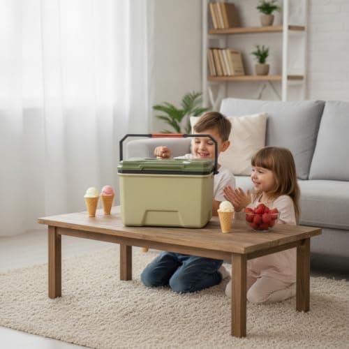 Gralara Insulated Insulated Container Lightweight Portable Chiller with Handle Leakproof Ice Chest with Handle for, Camping, Road Trips — view 3