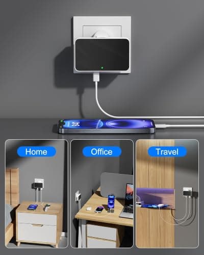USB C Plug Charger 20W PD&18W QC,Slim Flat 4-Port USB Wall Charging — view 6