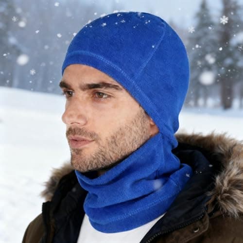 Kids Thermal Balaclava,Kids Winter Hats,Multifunction Windproof Balaclava ski Mask Full Face Cover Hat Breathable Snood Hood Hat Neck Warmer for Cycling Hiking Skiing Snowboarding Outdoor (Blue) — view 4