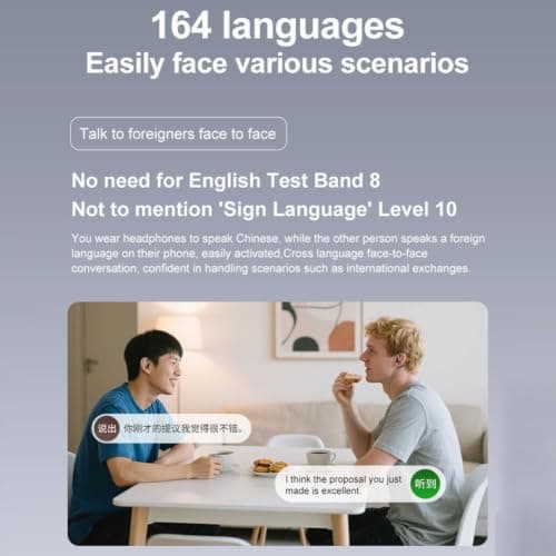 Tidgel Travel Translator Headphones 164 Languages for instant Travel(White) — view 2