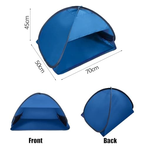 Pop Up Beach Tent UPF50+ Sun Shade Shelter Mini Personal Sun Shelter Portable with Quick Setup for Outdoor Camping Picnic Pets Mesh Beach Ten (Navy Blue) — view 2