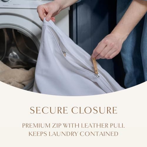 Hayden Hill Luxury Organic Cotton Travel Laundry Bags, Small & Large 2 Pack — view 3