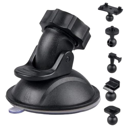 Car Camera Mount Windshield Suction Cup Navigation Holder with 5 Adapters