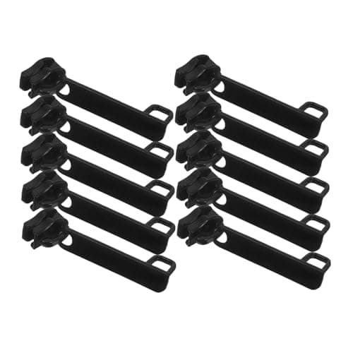 CORHAD 100pcs Zipper Replacement Slider Kit Detachable Lockable Pull for Luggage Suitcase Backpack Repair Black Lightweight Ergonomic Design Protects Against Zip Burst
