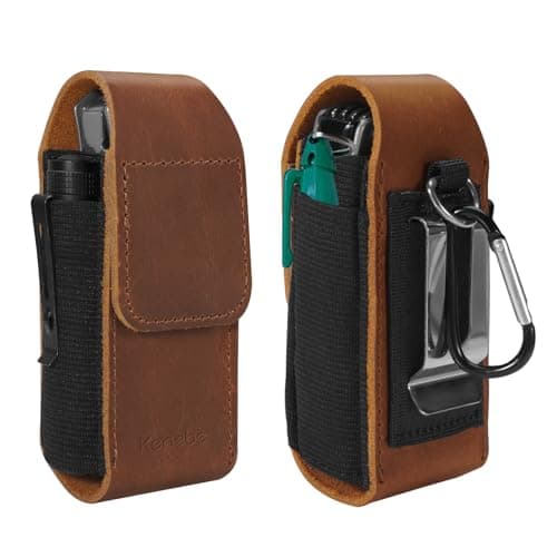 KENOBEE Faux Leather Multitool Case, EDC Pouch for Camping and Hiking