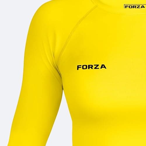 FORZA Women's Base Layer Long Sleeve Top – Quick Dry Sweat-Wicking Compression Shirt for Sports & Training – XS to XL – Multiple Colours (UK, Alpha, L, Regular, Regular, Fluro Yellow) — view 2