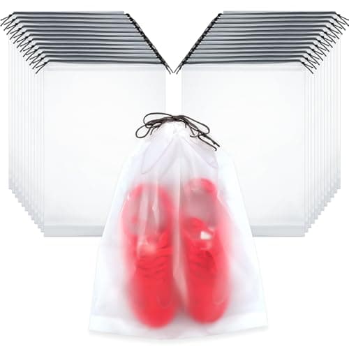 40 Pcs Clear Clothes Bags for Travel, Drawstring Bags, Shoe Bags 50 * 40 CM