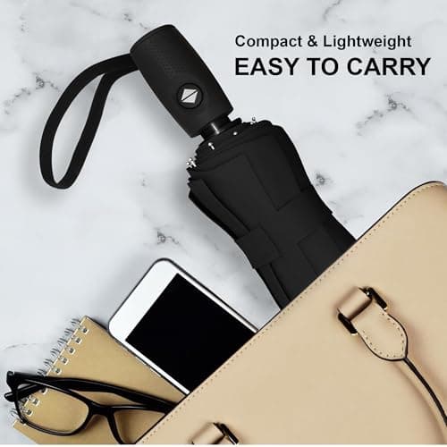 ATEK Windproof Travel Umbrella, Compact Auto Open Close Rain Umbrella — view 3