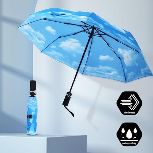 SY COMPACT Travel Umbrella Automatic Windproof Umbrellas Strong Compact Umbrella for Women Men — view 2