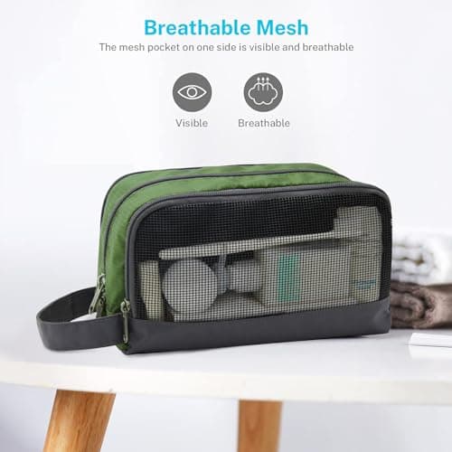 Gonex Men's Toiletry Bag, Water-Resistant Nylon Travel Wash Shower Bag — view 4