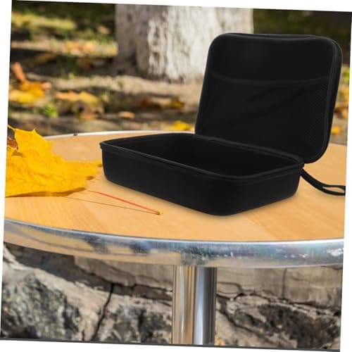 Homoyoyo Portable Hard Eva Storage Case for Earphones and Data Cables Travel Case for Headphones Protective Organizer Pouch for Gym Use Black — view 4