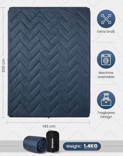 KingCamp Camping Blanket Soft Sherpa Fleece,Camping Quilt,200×145cm — view 5