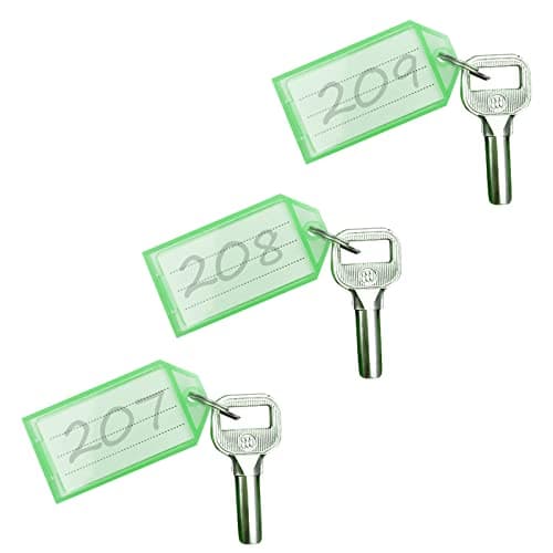 Key Tags with Labels and Key Rings, 10 PCS Plastic Key Fobs with Labels — view 6