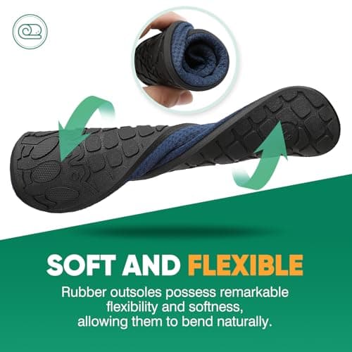 gitzing Water Shoes for Women Men Beach Quick-Dry Swim Aqua Socks Breathable Barefoot Shoes for Beach Surfing Driving Pool Yoga Travel(Blue,43 EU/9 UK) — view 6