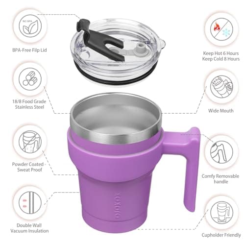 BJPKPK 300 ml Mini Tumbler with Lid, Straw & Handle, Insulated Steel Cup — view 2