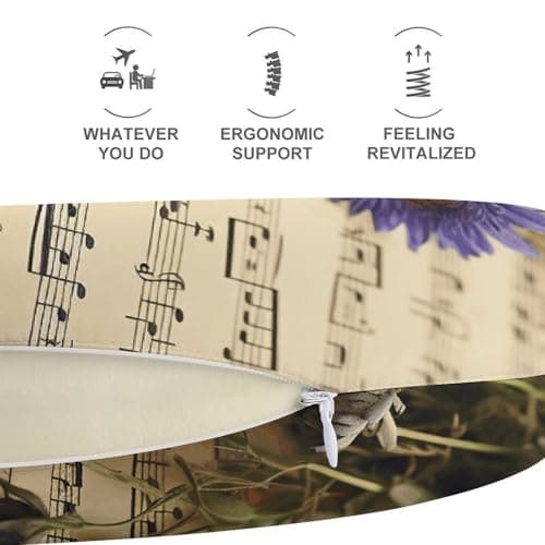 FekiLoot Music Sheet Neck Pillow Soft U Shaped Travel Pillow Portable Headrest Neck Support Cozy Memory Foam Pillows for Airplane Car Home Office Sleeping Essentials — view 5