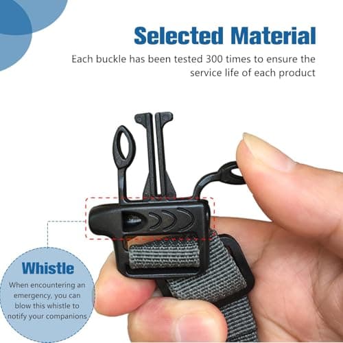 Yihe Backpack Adjustable Chest Strap, Pack of 2 Non-Slip Quick Release Chest Straps for School Bags, Backpack Straps - Grey, Classic Style — view 5