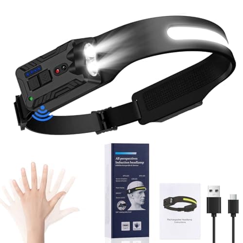 Oderra Head Torch Rechargeable Motion Sensor IPX4