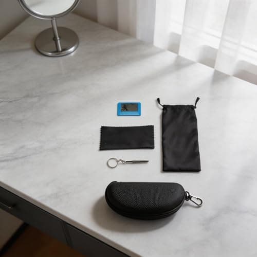 Glasses Case and Accessory Set, Hard Shell Zipper — view 6
