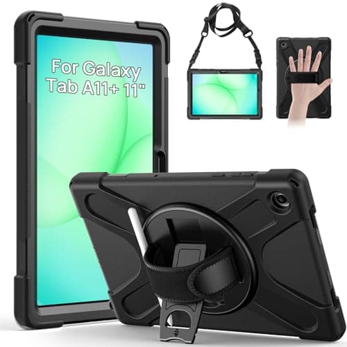 Gerutek Shockproof Case for Samsung Galaxy Tab A11 Plus 11 inch 2025, Black
