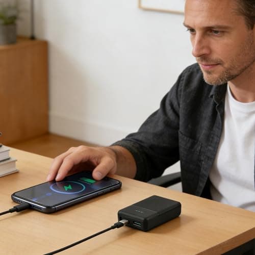 Portable Charger for Heated Gloves 2000mah Black Plastic Power Bank — view 6