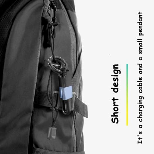 SAMERIO Keychain Charger USB to iOS Short Charging Cable Portable Travel Fast Charging Cord — view 5