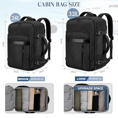 VSNOON for Easyjet Cabin Bag 45x36x20 Underseat, 32L Hand Luggage Bag — view 3