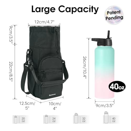 sportsnew Water Bottle Carrier with Shoulder Strap Insulated Bottle Holder — view 2