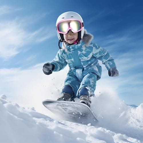Snowboard Goggles For Kids, Kids Ski Goggles 3-10 Anti Fog, 100% UV Protection, Wind Resistance, Anti-Glare Lenses, Snow Glasses Helmet Compatible, For Skiing Snowboarding Other Winter Sports — view 5