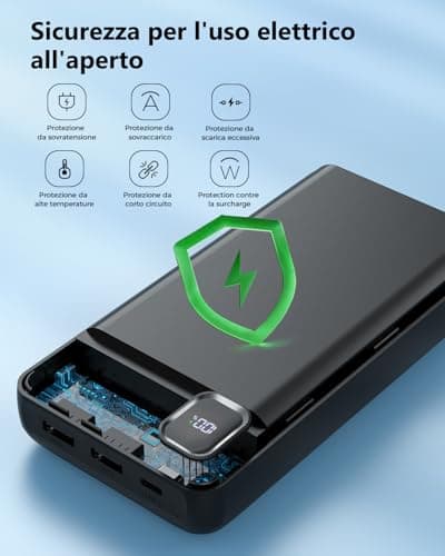 50,000 mAh Portable Power Bank, USB-C PD 30W with 3 Built-in Cables — view 2