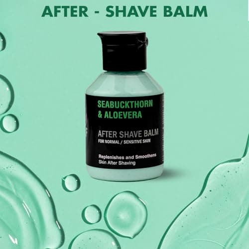 Pink Woolf Travel Shaving Kit For Men (Seabuckthorn & Aloe Vera) | Includes Pre-Shave Oil, Shaving Brush, Shaving Soap & After Shave Balm | Compact Grooming Combo – 50 ml Each (Pack of 4) — view 5