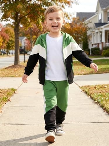 Valcatch Kids Boys Colour Block Tracksuit, 1-Green, 3-4 Years — view 2