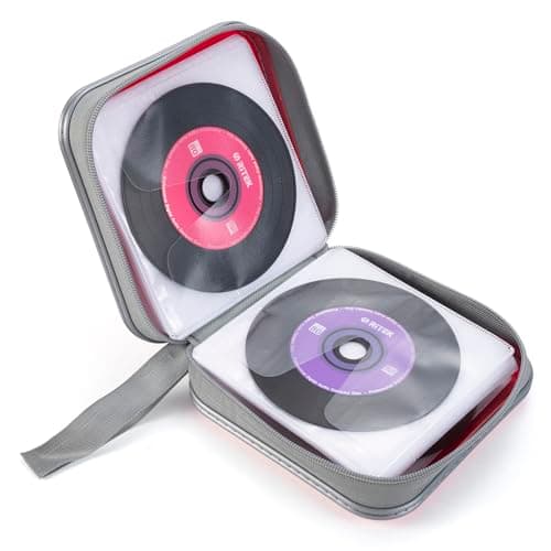 alavisxf xx CD Case, 48 Capacity Hard Plastic Portable CD Organizer Holder — view 5