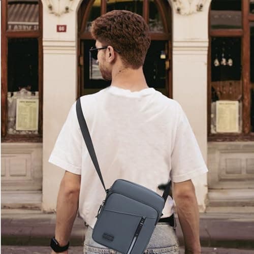 VIRAHYEM Men's Shoulder Bag Crossbody Bag Large Business Messenger Bag — view 2