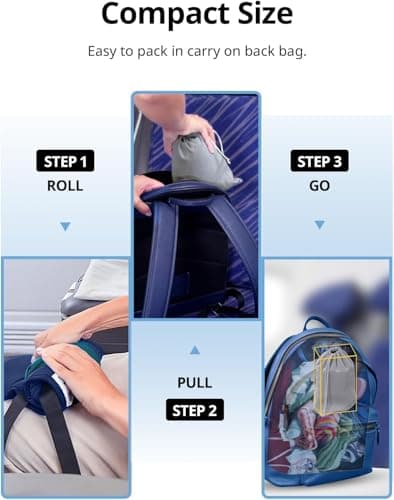 Inspireyes Travel Pillow for Airplane, 360° Head Support for Long Flight — view 6