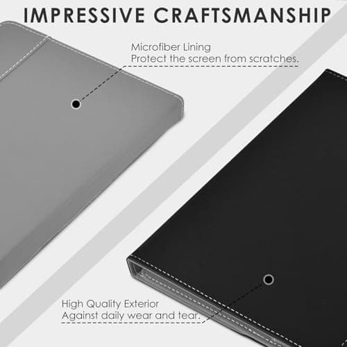 KATUMO Folio Leather Universal Case for 9.6-11 Inch Tablet, Black — view 5