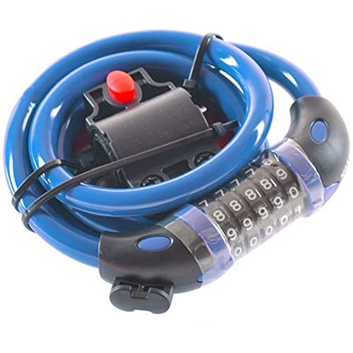 Bike Lock, GOFRIEND Bicycle Lock High Security 5 Digit Resettable Combination Coiling Cable Locks Best for Bicycle Outdoors, 1.2mx12mm (Blue) — view 6