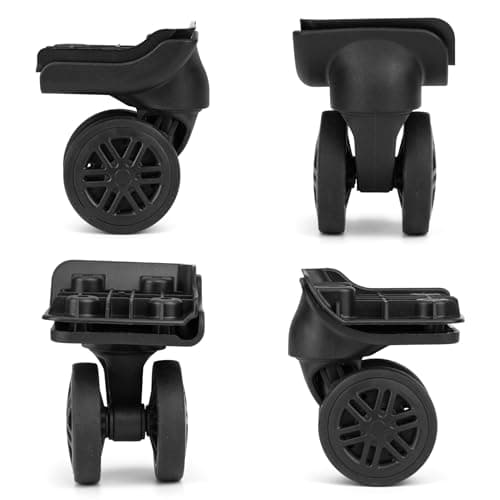 Volein 1 Pair Suitcase Wheels Replacement Luggage Wheels for Repairing Damaged Suitcase Compartment Wheels with 4 Screw Holes(V044-B, 1 Pair) — view 5