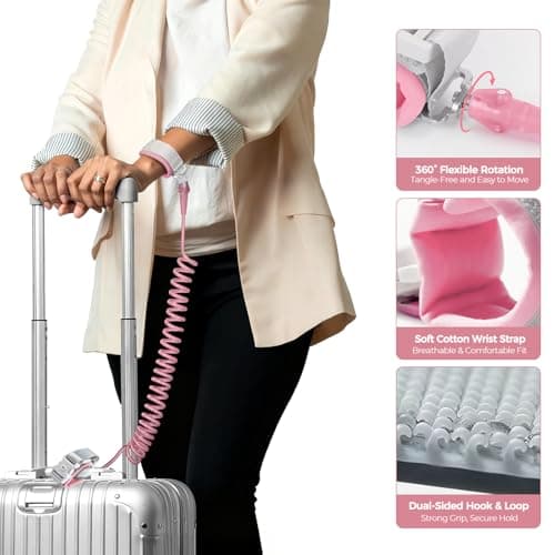 Anti-Theft Luggage Lock with Wrist Strap, Retractable Travel Security Cable for Suitcases, Backpacks, and Carry-On Bags – Portable Elastic Lock for Theft Prevention — view 5