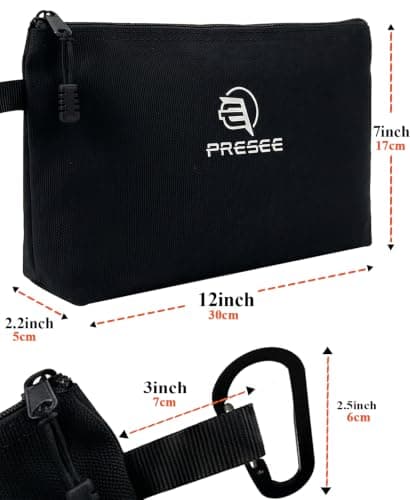 PRESEE 4-Pack Tool Pouch, Heavy Duty Multi-Purpose Zipper Bag, 4 Colors — view 2